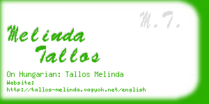 melinda tallos business card